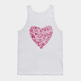 yum yum_ heart with pastry_pink Tank Top